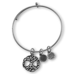 Celtic `Tree of Life` Silver Plated Expandable Charm Bracelet